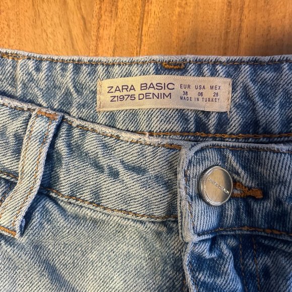 Top Shop Distressed Ripped Striped Jeans - Picture 3 of 9